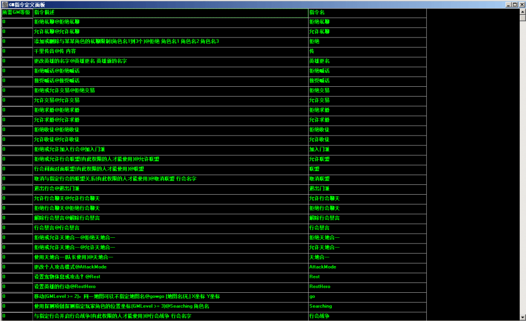 战神引擎通用GM命令查询修改-游戏技术论坛-社区热门-侠隐阁源码